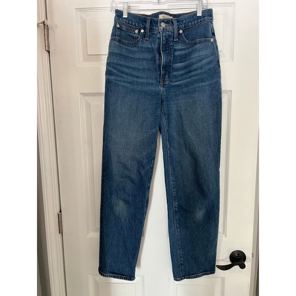 Madewell Perfect Vintage Straight Jeans Denim High Rise Blue 27 Mom Jeans preppy